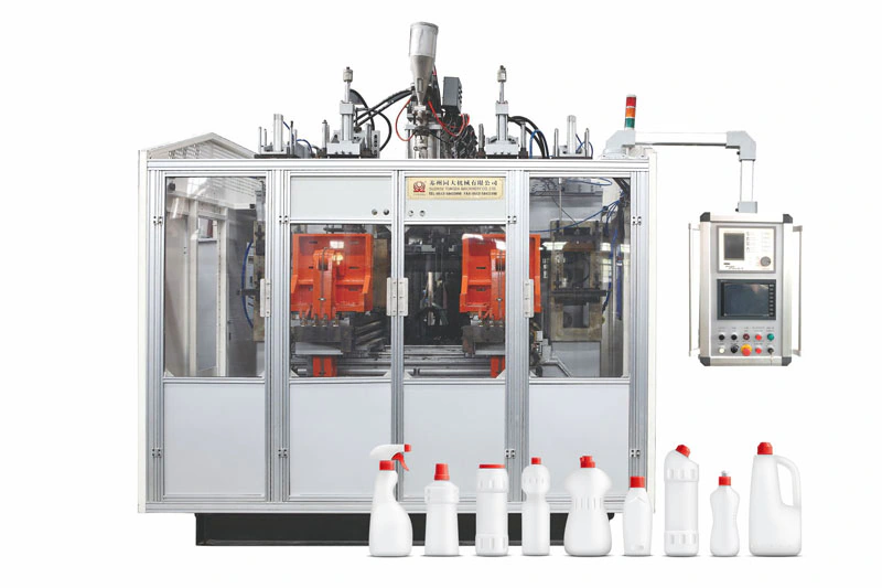 Machine de soufflage double poste avec flacons ménagers et d’hygiène