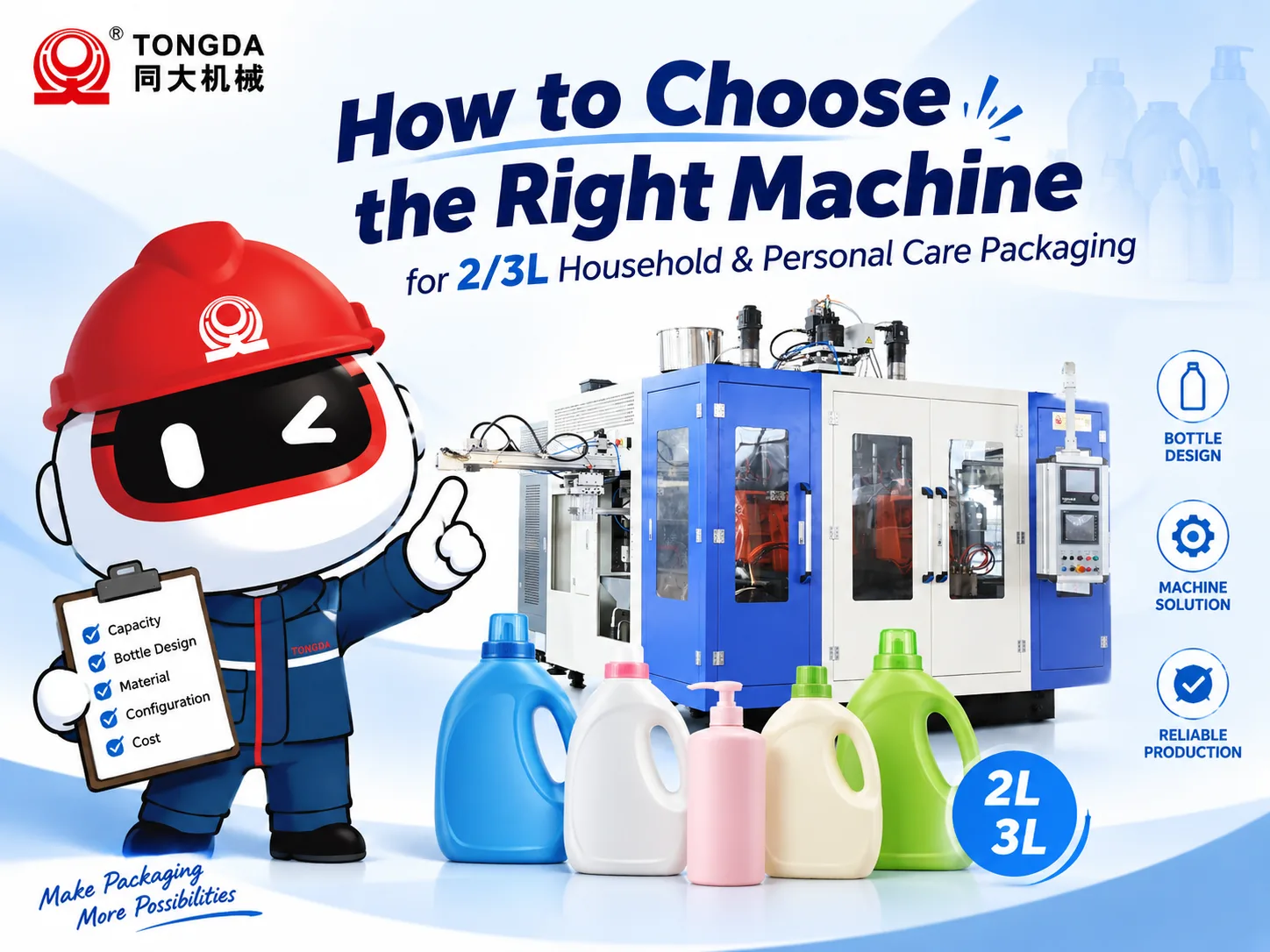 2L and 3L laundry detergent bottle production