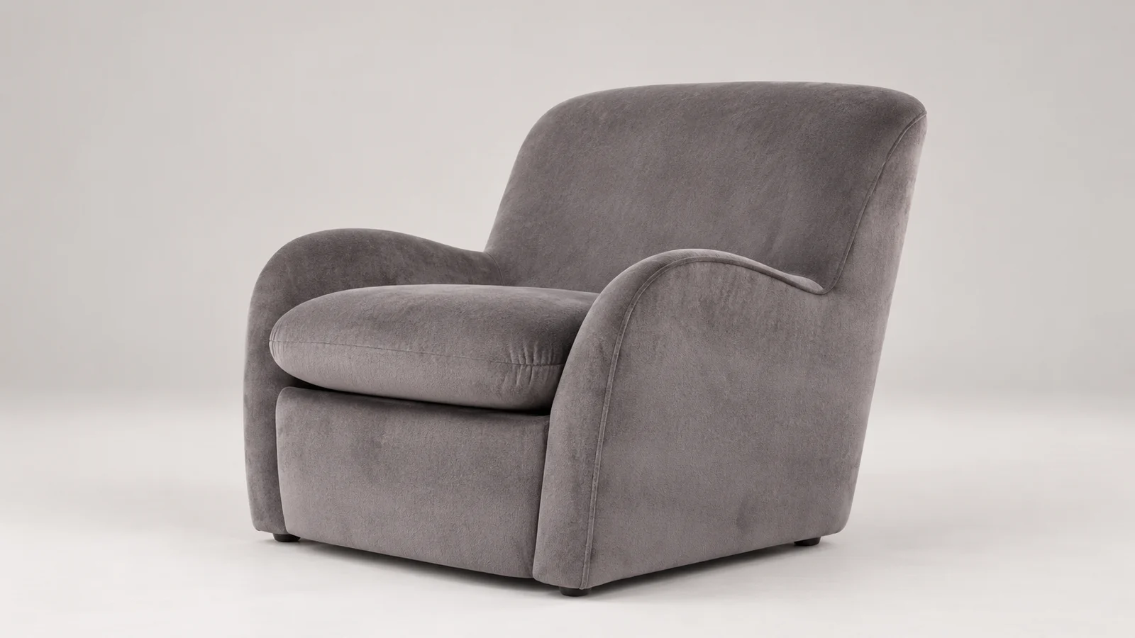 Gray upholstered armchair adapted from the finished-seating image in Tongda’s TDBX-2000A article